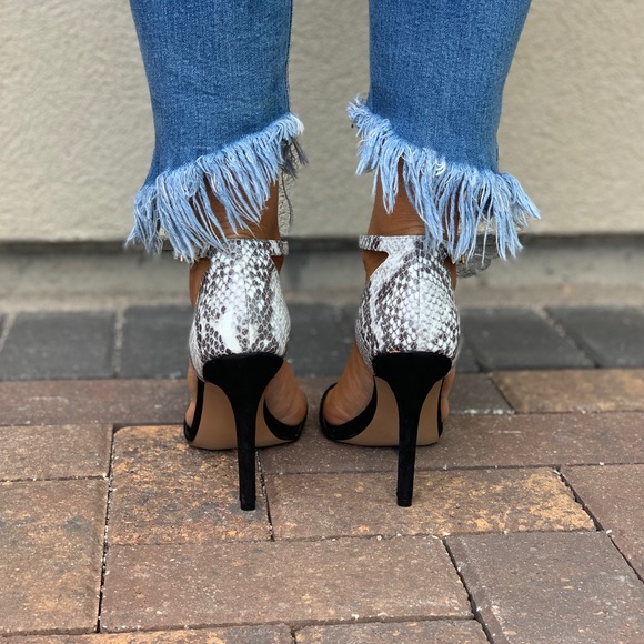 Genuine Calf Hair Leopard Print Heel Sandal - Picture 6 of 8